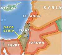 Gaza Middle East Map - Corrie Christina