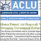 ACLU logo and home page screen shot