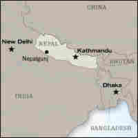 Map of Nepal, India