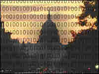 Capitol building with digital code overlaid