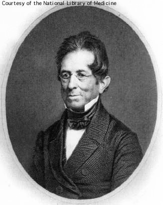 Engraving of Thomas Gallaudet.  Head and shoulders, left pose, full face, wearing glasses; in oval.