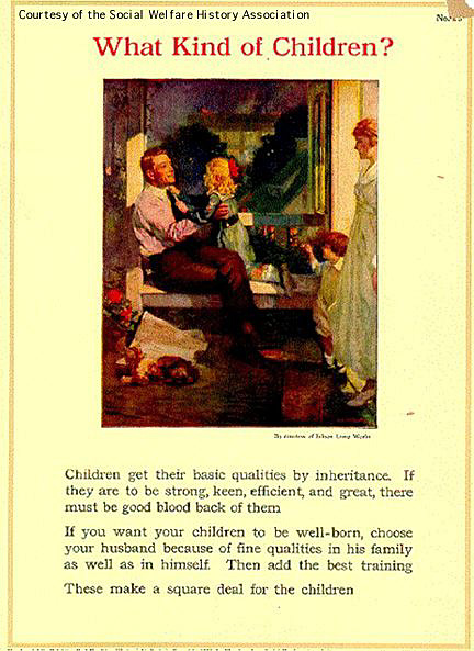 A couple with baby and child: message about importance of passing on good blood to your children.