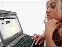 A girl browses the social networking site Facebook.