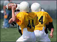 Kids during football practice.