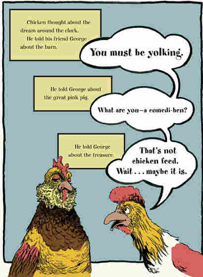 'Chicken thought about the dream around the cluck.'