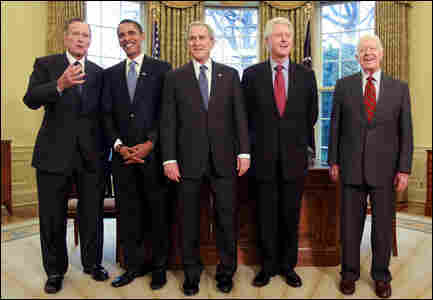 President-elect Barack Obama joins U.S. living presidents for lunch