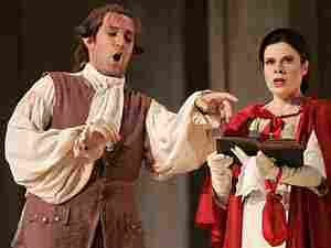 Oren Gradus and Ana Maria Martinez as Leporello and Elvira
